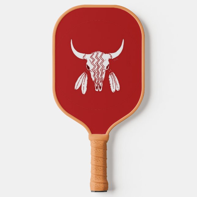 Raquette De Pickleball Red Ghost Dance Buffalo tan pickleball paddle (Recto)