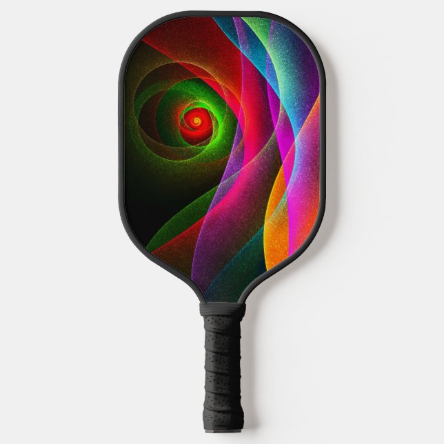 Raquette De Pickleball Red Green Orange Modern Abstrait Art Motif #22 (Recto)