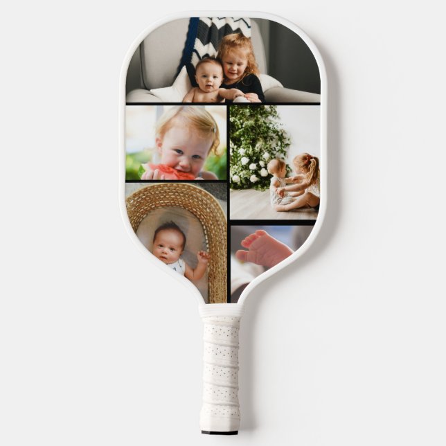 Raquette De Pickleball Regardez qui est 70 Photo Collage personnalisable (Verso)