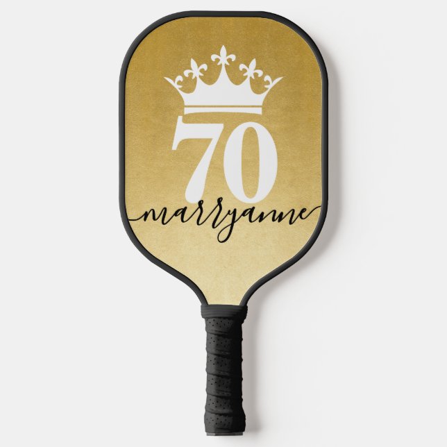 Raquette De Pickleball Reine d'or de l'âge personnalisé de la Cour (Recto)
