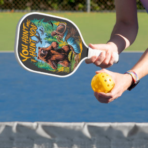 Raquette De Pickleball Rencontre d'ours dans les bois Drôle Chasse d'ours