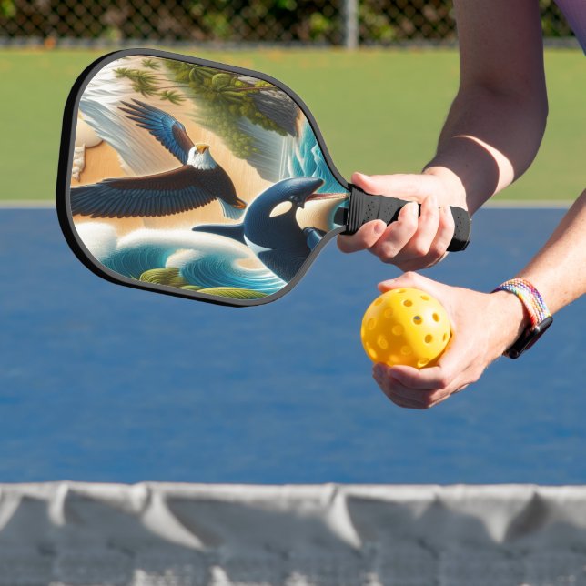Raquette De Pickleball Rencontre majestueuse : Orca et Orca Whale (Insitu)