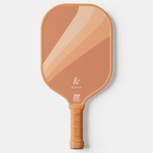 Raquette De Pickleball Rétro Boho Tan Terracotta Vague Personnalisée