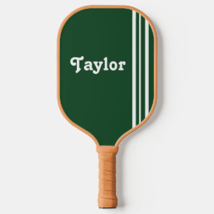 Raquette De Pickleball Rétro nostalgique bandes blanches vertes personnal