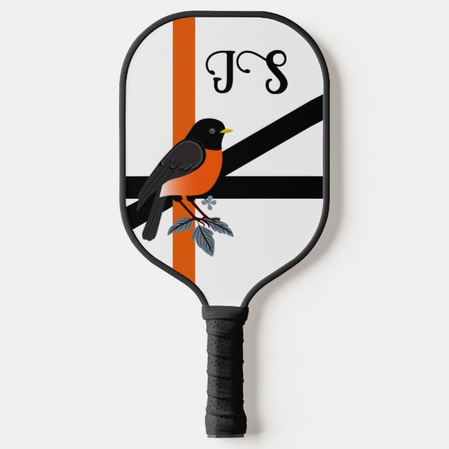 Raquette De Pickleball Robins Et Fleurs (Recto)