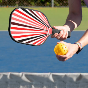 Raquette De Pickleball Rouge noir blanc rayures