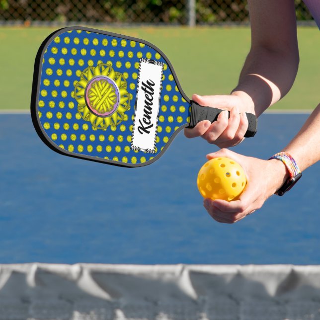 Raquette De Pickleball Ruban de fleurs jaunes par Kenneth Yoncich (Insitu)