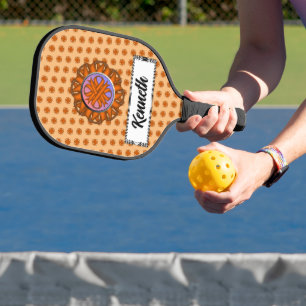 Raquette De Pickleball Ruban de trèfle orange par Kenneth Yoncich