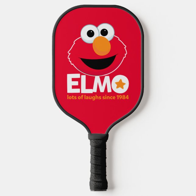 Raquette De Pickleball Rue Sésame | Elmo Beaucoup de rires depuis 1984 (Recto)