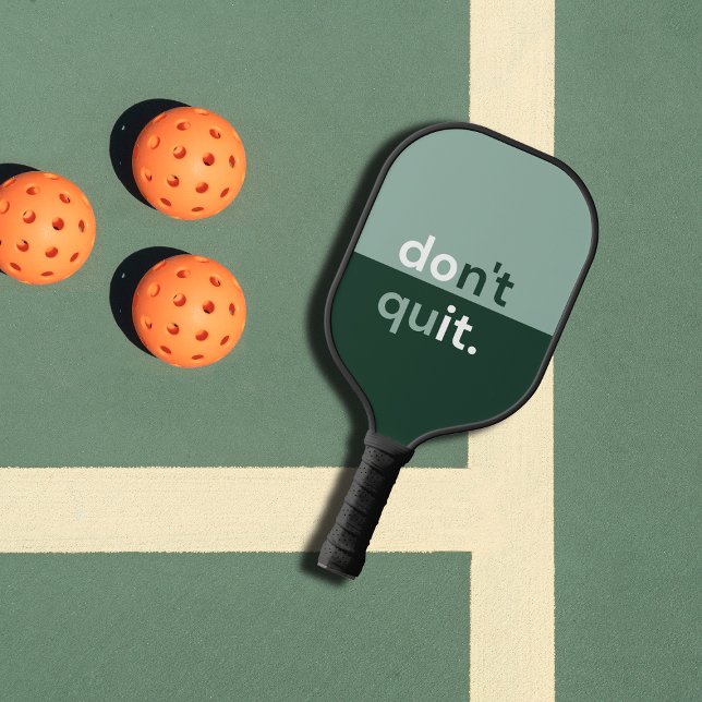 Raquette De Pickleball Sage et vert foncé Monogramme moderne (Créateur téléchargé)