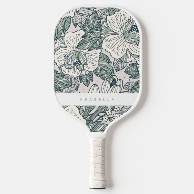 Raquette De Pickleball Sage Green Abstrait Pickleball Paddle (Recto)