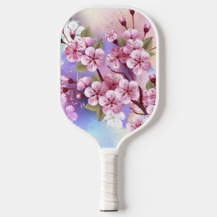 Raquette De Pickleball Sakura rose sur la peinture Arrière - plan