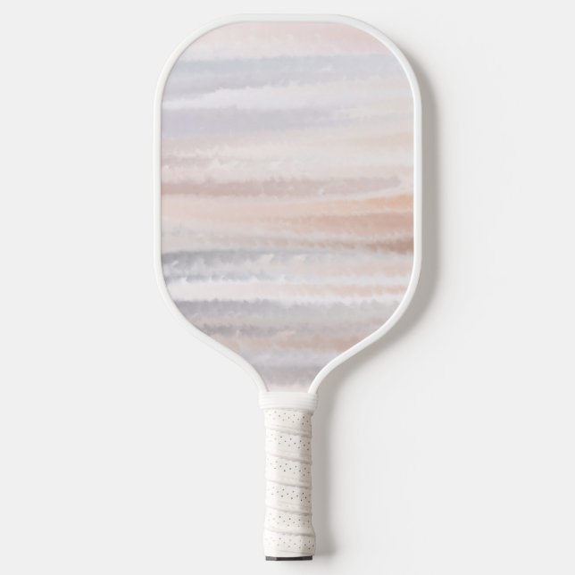 Raquette De Pickleball Sandy Beach Été Tan Aquarelle Abstraite (Recto)