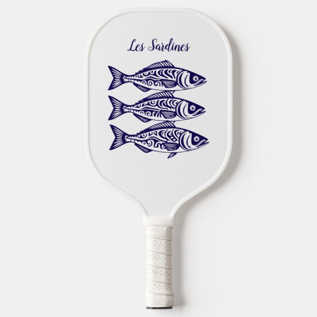 Raquette De Pickleball Sardines-Bleu Hawaïen (Recto)