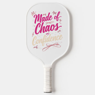 Raquette De Pickleball Sassy Pink Typography Chaos And Confidence