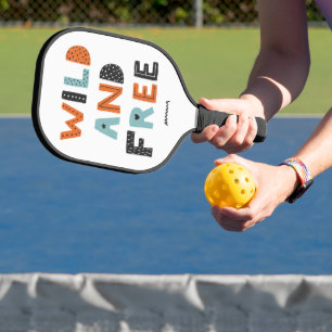 Raquette De Pickleball Sauvage et libre Lettres Doodle