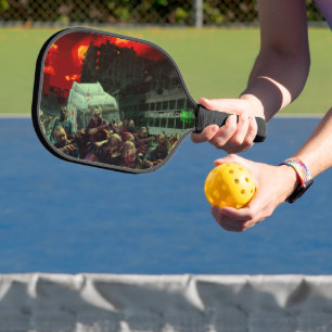 Raquette De Pickleball Scène d'Halloween apocalyptique de SlipperyJoe gra