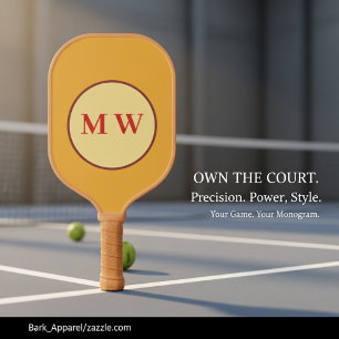 Raquette De Pickleball Schéma de couleurs d'automne avec monogramme perso