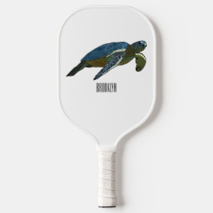 Raquette De Pickleball Sea turtle cartoon