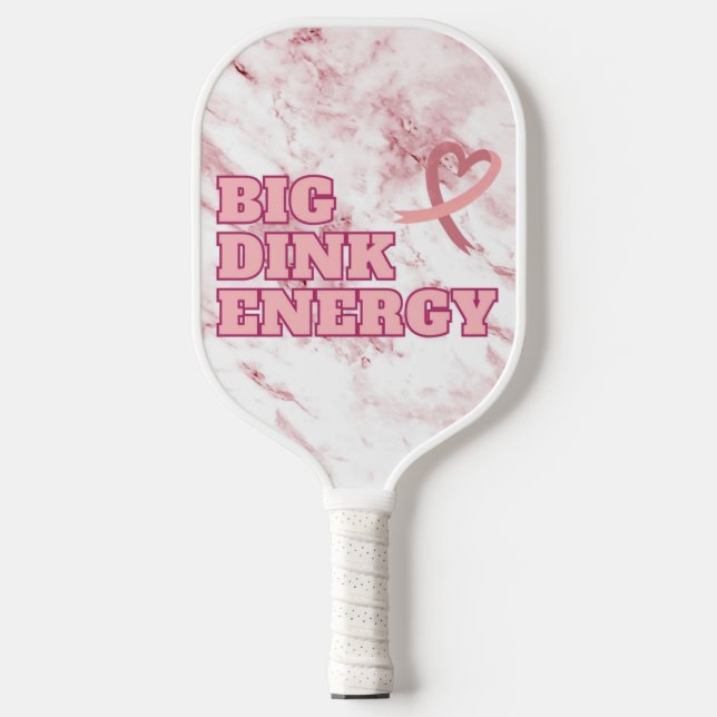 Raquette De Pickleball Sensibilisation au cancer du sein de l'énergie à D (Recto)