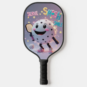 Raquette De Pickleball Servez-vous. Putain. Souriez. - Cute Kawaii Pickle
