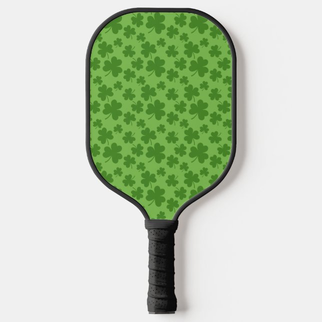 Raquette De Pickleball Shamrock de la Saint Patrick Motif Clover (Recto)