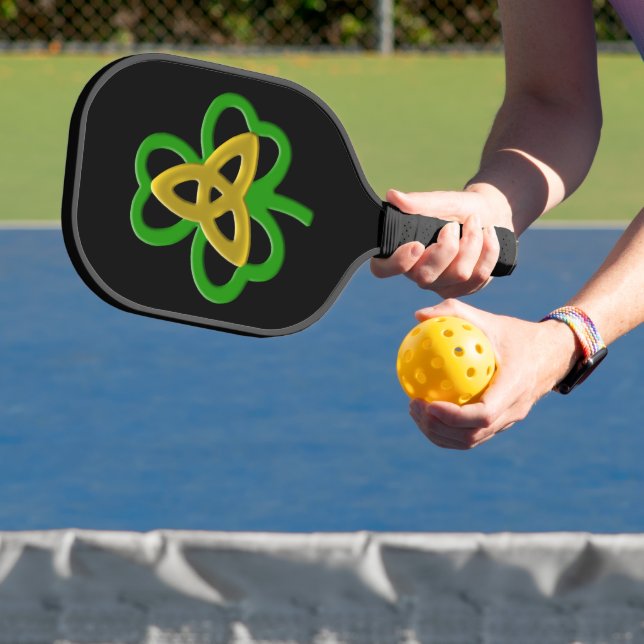 Raquette De Pickleball Shamrock de noeud Trinity Celtic Gold Vert (Insitu)