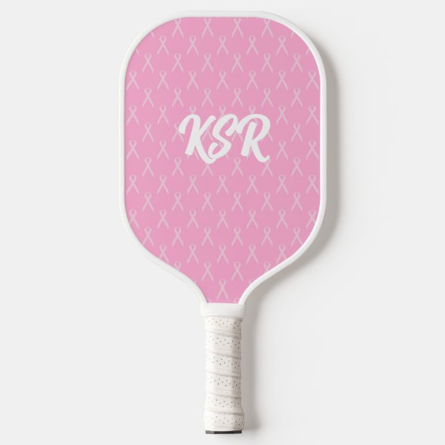 Raquette De Pickleball Signature du ruban de sensibilisation au cancer du (Recto)
