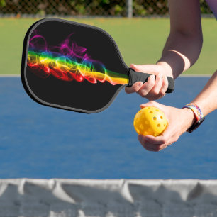 Raquette De Pickleball SlipperyJoe's fumée vif arc-en-ciel célébré