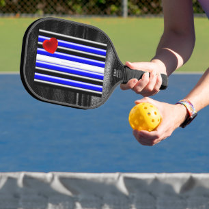 Raquette De Pickleball SlipperyJoe's Gay Leather Pride drapeau royal noir