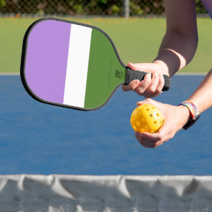 Raquette De Pickleball SlipperyJoe's Genderqueer Pride Couleurs du drapea