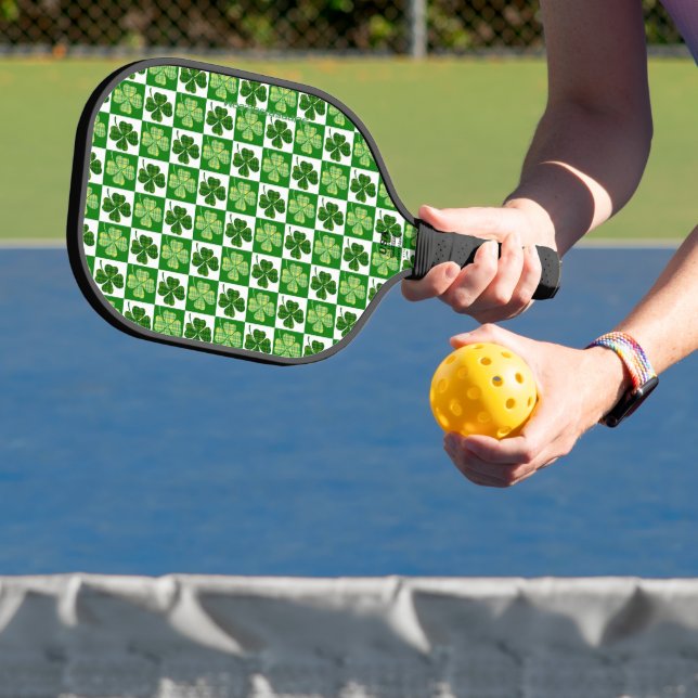 Raquette De Pickleball SlipperyJoe's Green four-leaf clovers Saint Patric (Insitu)