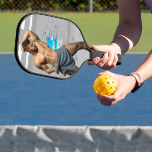 Raquette De Pickleball SlipperyJoe's Man in a serviette blanc salle muscl