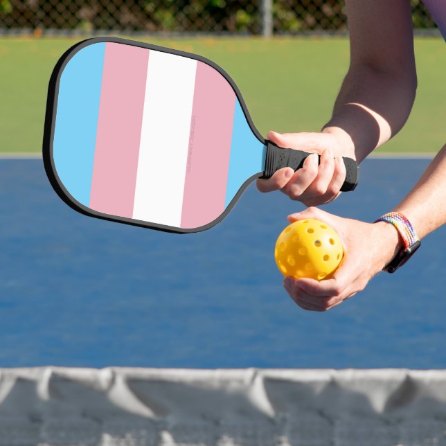 Raquette De Pickleball SlipperyJoe's transgenre pride drapeau de la diver (Insitu)