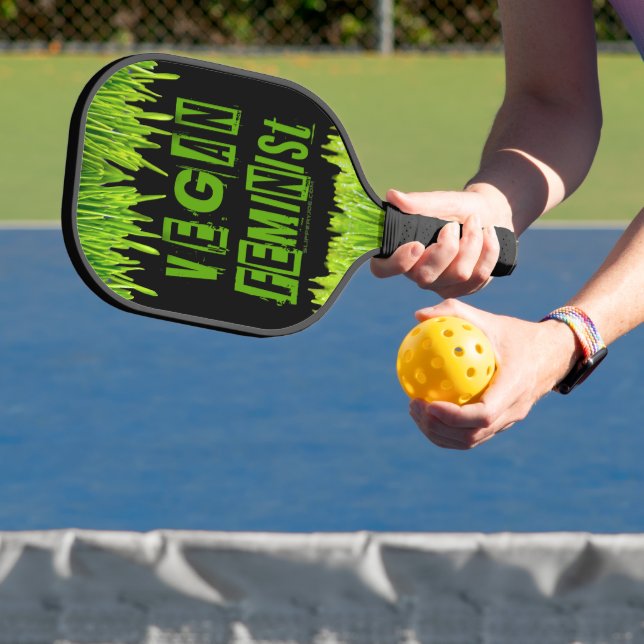 Raquette De Pickleball SlipperyJoe's Vegan feminist grass word block lett (Insitu)