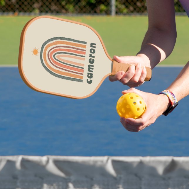 Raquette De Pickleball Soleil sur un arc-en-ciel (Insitu)