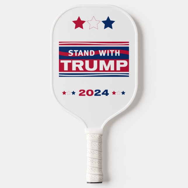 Raquette De Pickleball Stand with Trump~2024~MAGA (Recto)