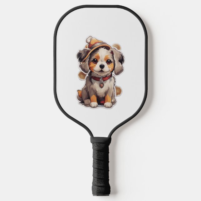 Raquette De Pickleball Stickers pour chien unique mignons (Recto)