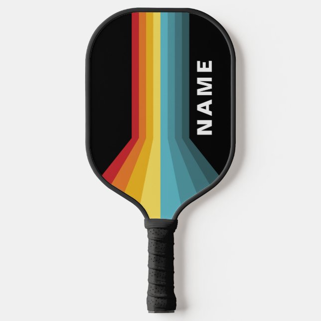 Raquette De Pickleball Stripes rétro personnalisées (Recto)