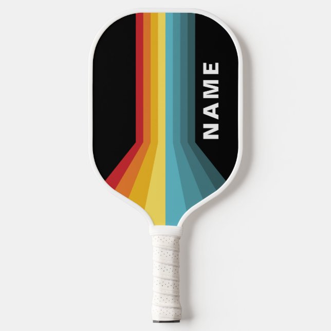 Raquette De Pickleball Stripes rétro personnalisées (Recto)