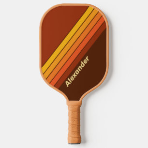 Raquette De Pickleball Style Vintage Sport Rayé avec Nom
