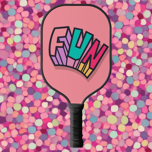 Raquette De Pickleball Stylo Cool Colorful "Fun" Girly Pink Sports (Créateur téléchargé)