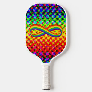 Raquette De Pickleball Symbole d'amour infini Rainbow Cool Infinity Pride