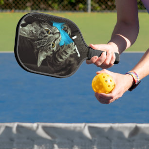Raquette De Pickleball Tabby Cat avec plume par Shirley Taylor