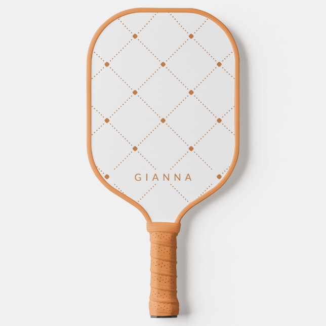 Raquette De Pickleball Tan Motif simple et transparent (Recto)
