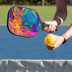 Raquette De Pickleball Tangles de fils Texture réaliste Tricot de Crochet
