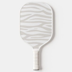 Raquette De Pickleball Taupe moderne Zebra Impression personnalisée