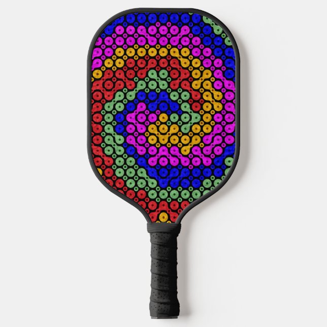 Raquette De Pickleball teintes interconnectées Abstraites (Recto)