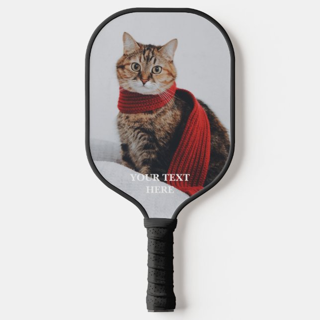 Raquette De Pickleball Texte photo personnalisé Créez votre propre person (Recto)