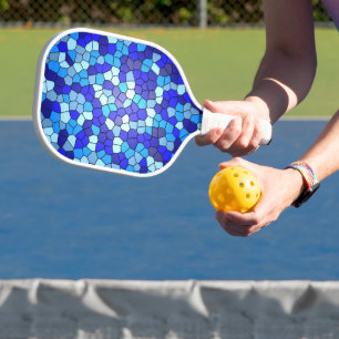 Raquette De Pickleball Tons de verre de couleur bleue par Shirley Taylor